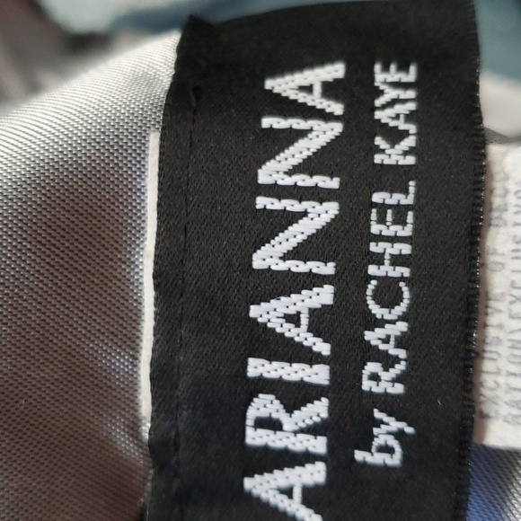 ARIANNA BY Rachel Kaye gray/black gown. Size 4, eligant, chiffon over sa… - Picture 9 of 11